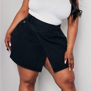 PLT plus black denim skirt 3x